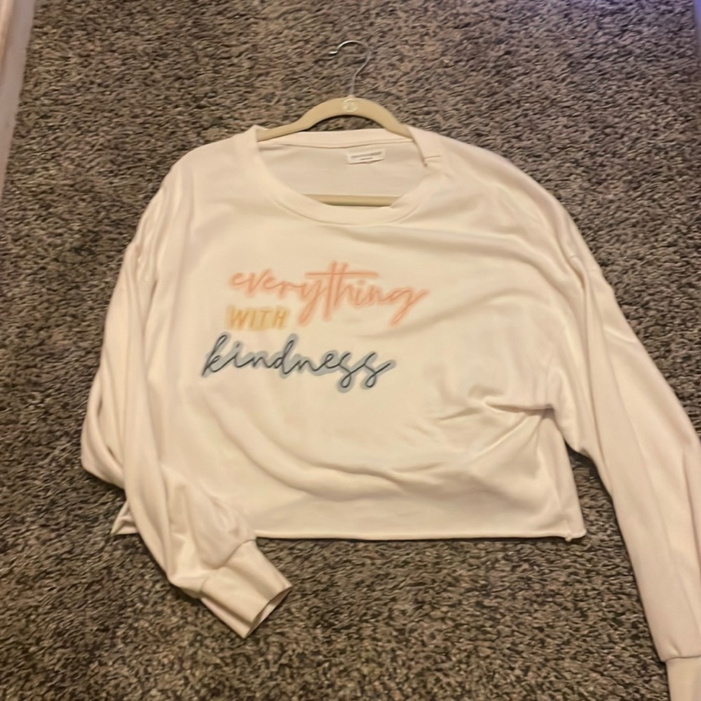 Long sleeved cropped hoodie